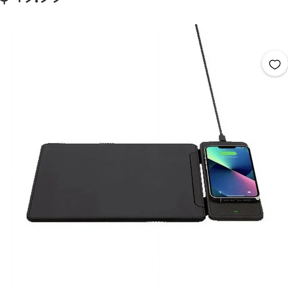 Griffin Griffin Wireless Charging Vegan Leather Mousepad Pink